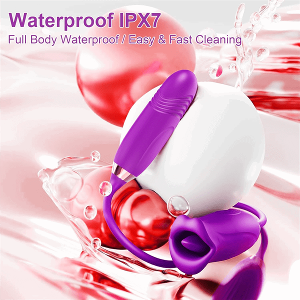 Waterproof Rose Toy made of smooth silicone, making it easy to clean and maintain.