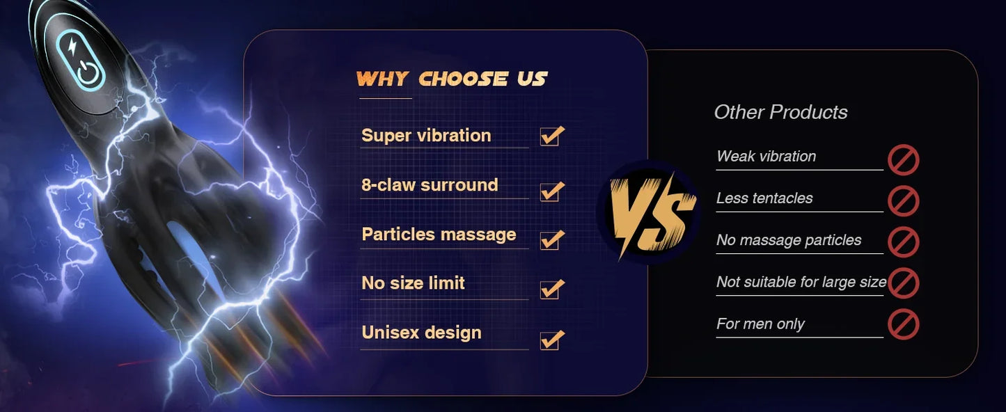 Electric Penis Vibrator with 9 Modes & Delay Training