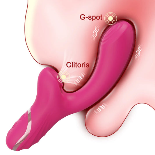 Dual Action Vibrator: Clit Sucker & Vaginal G-Spot Stimulator