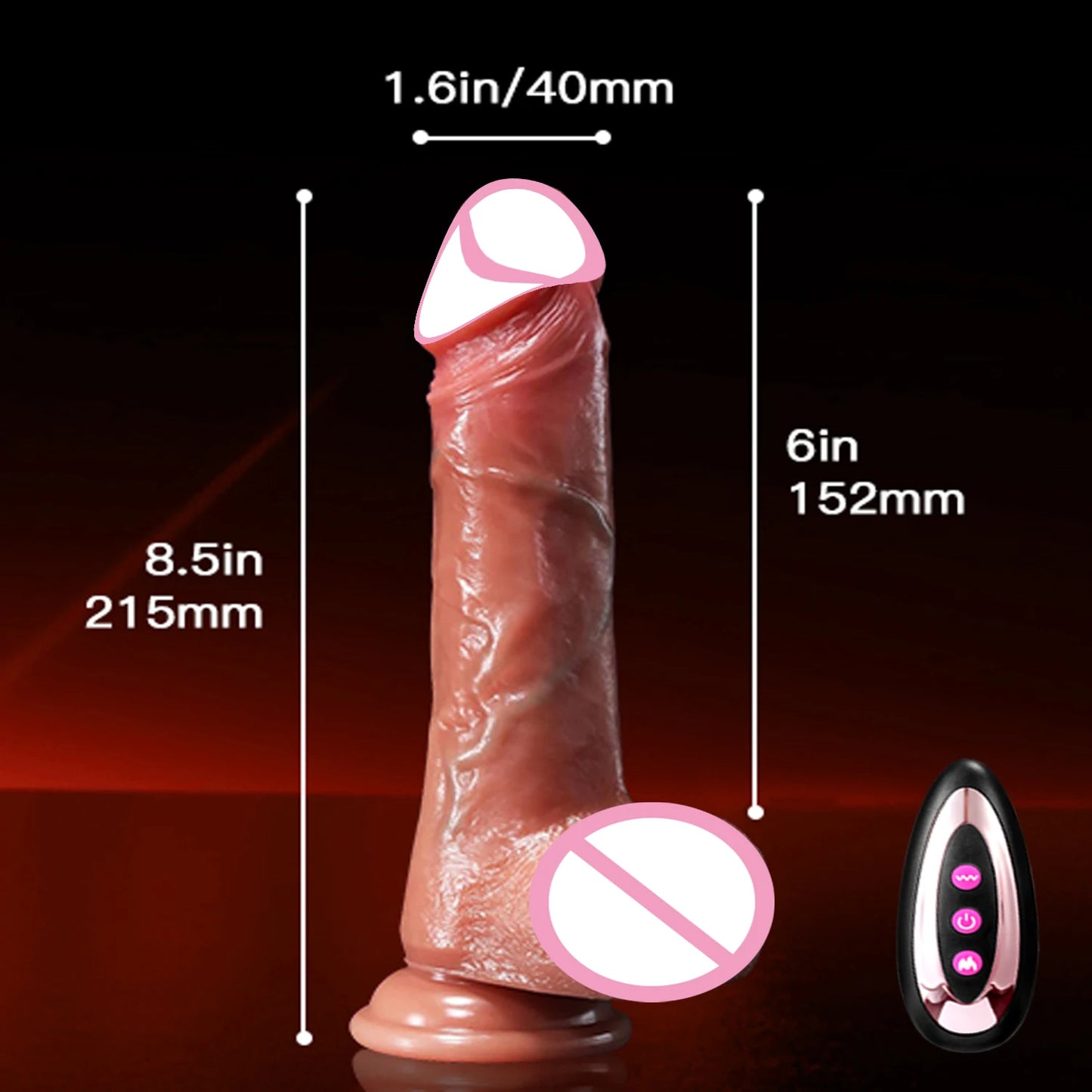 4 in 1 Huge Heating Swing Dildo with Remote Control