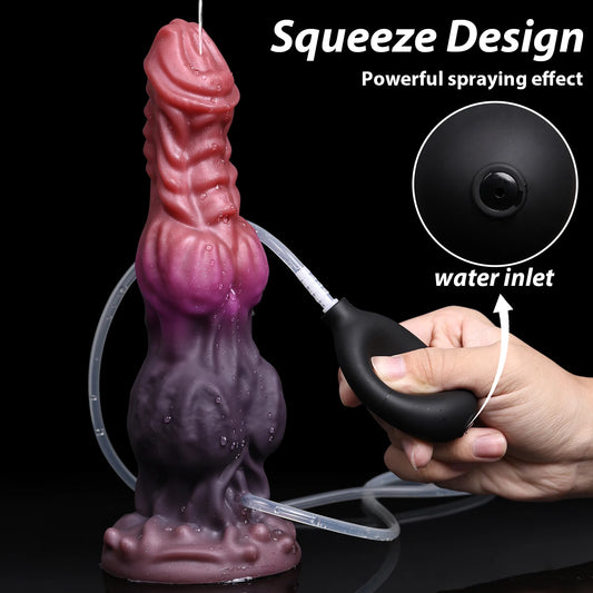 Realistic Knotted Dildo - Ejaculating Inflatable Anal Toy