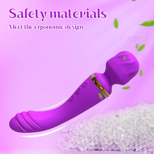 2-in-1 Wand for G-Spot Clitoris & Nipple Stimulation