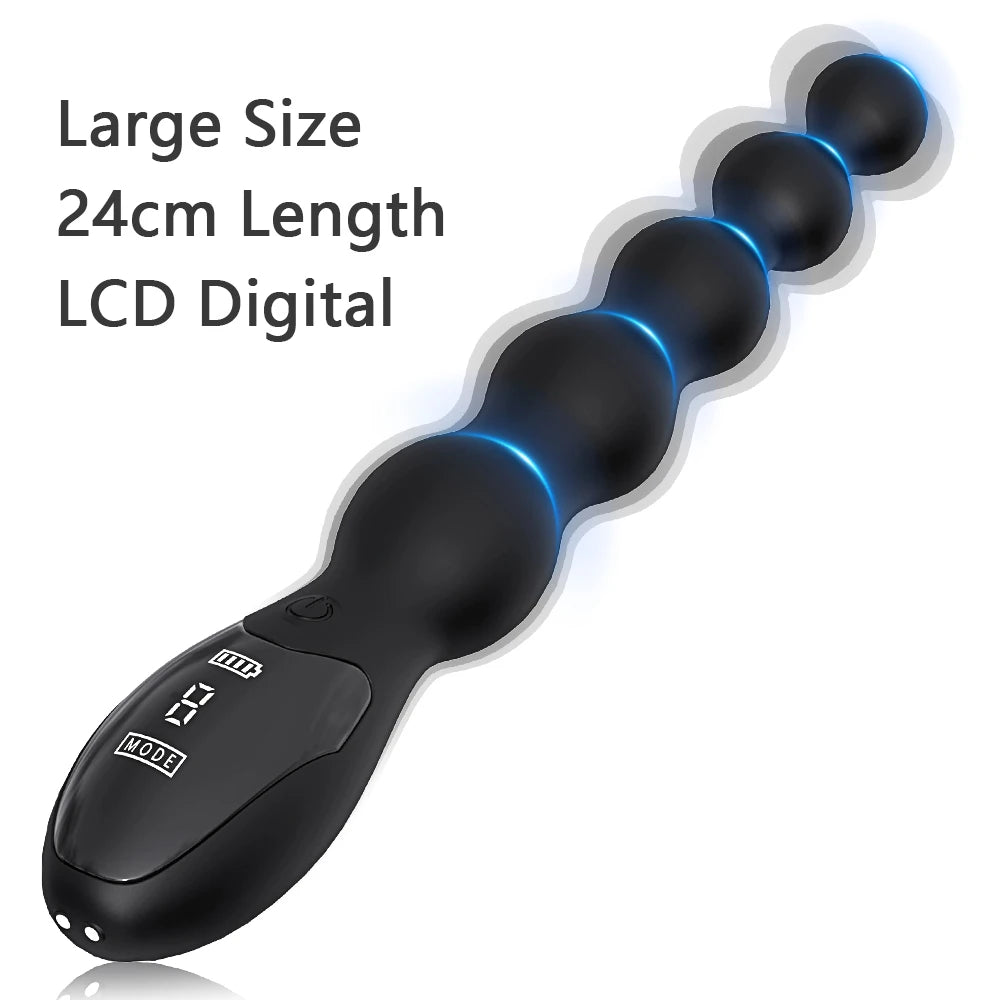 Anal Beads & Butt Plug with LED Screen for G-Spot Stimulation