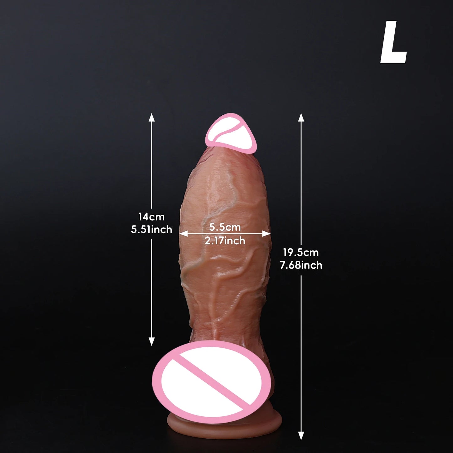 Skin-Feel Realistic Huge Dildo with Suction Cup