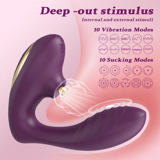 Dual-Action Clit Sucker and G-Spot Vibrator