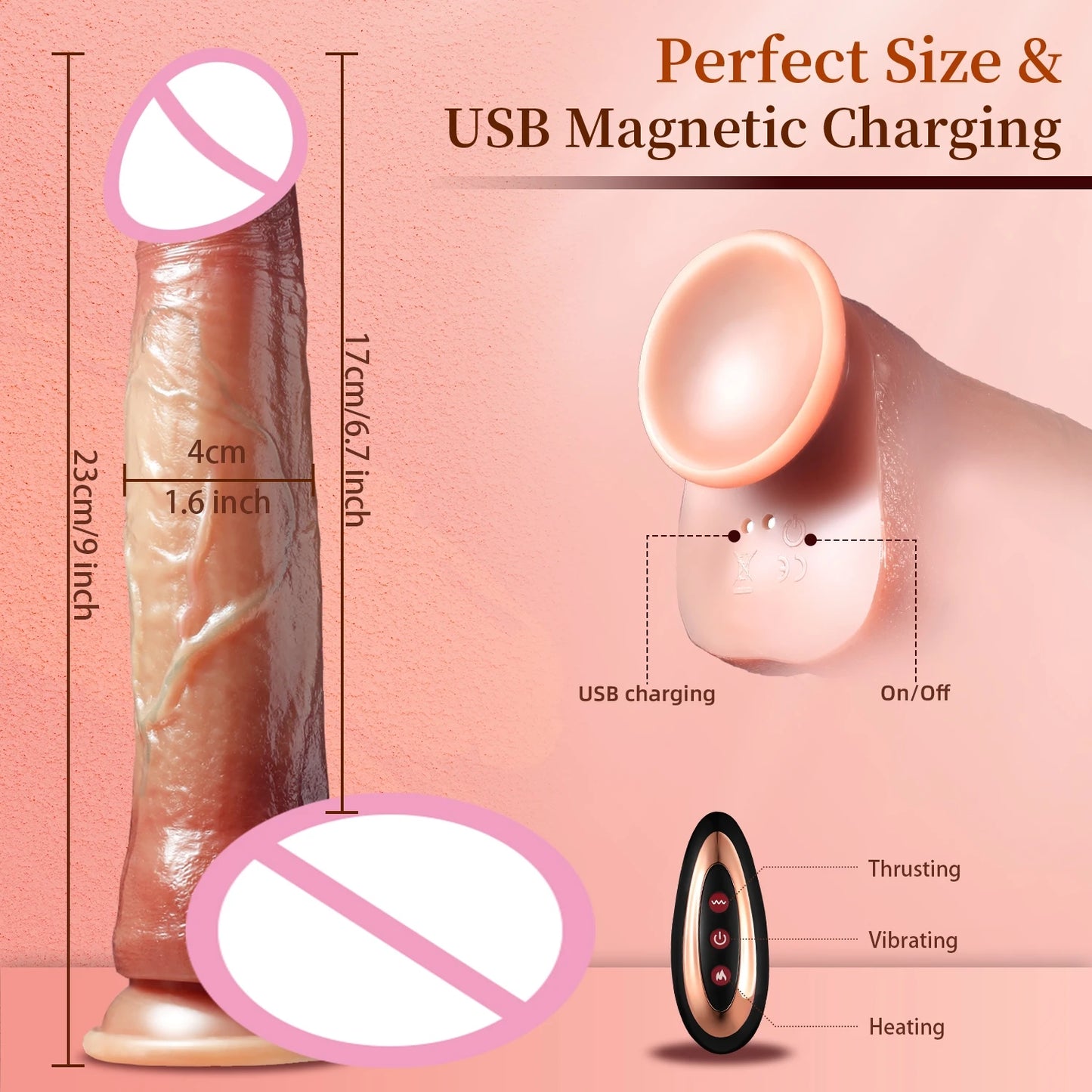 Wearable G-Spot Vibrating Dildo with Butt Plug