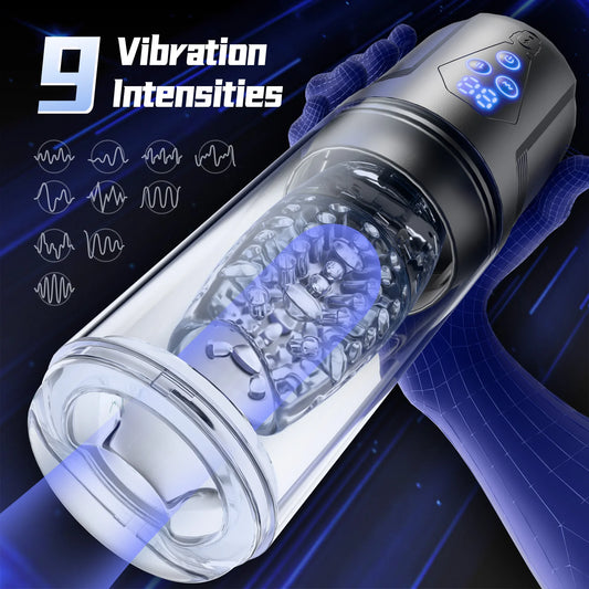 Smart App Control Male Stroker with Realistic Blowjob & 9 Vibration Modes