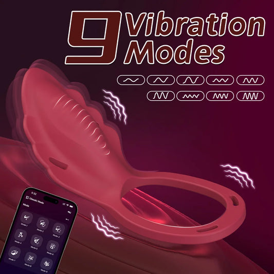 APP-Controlled Hands-Free Panty Vibrator with Cock Ring