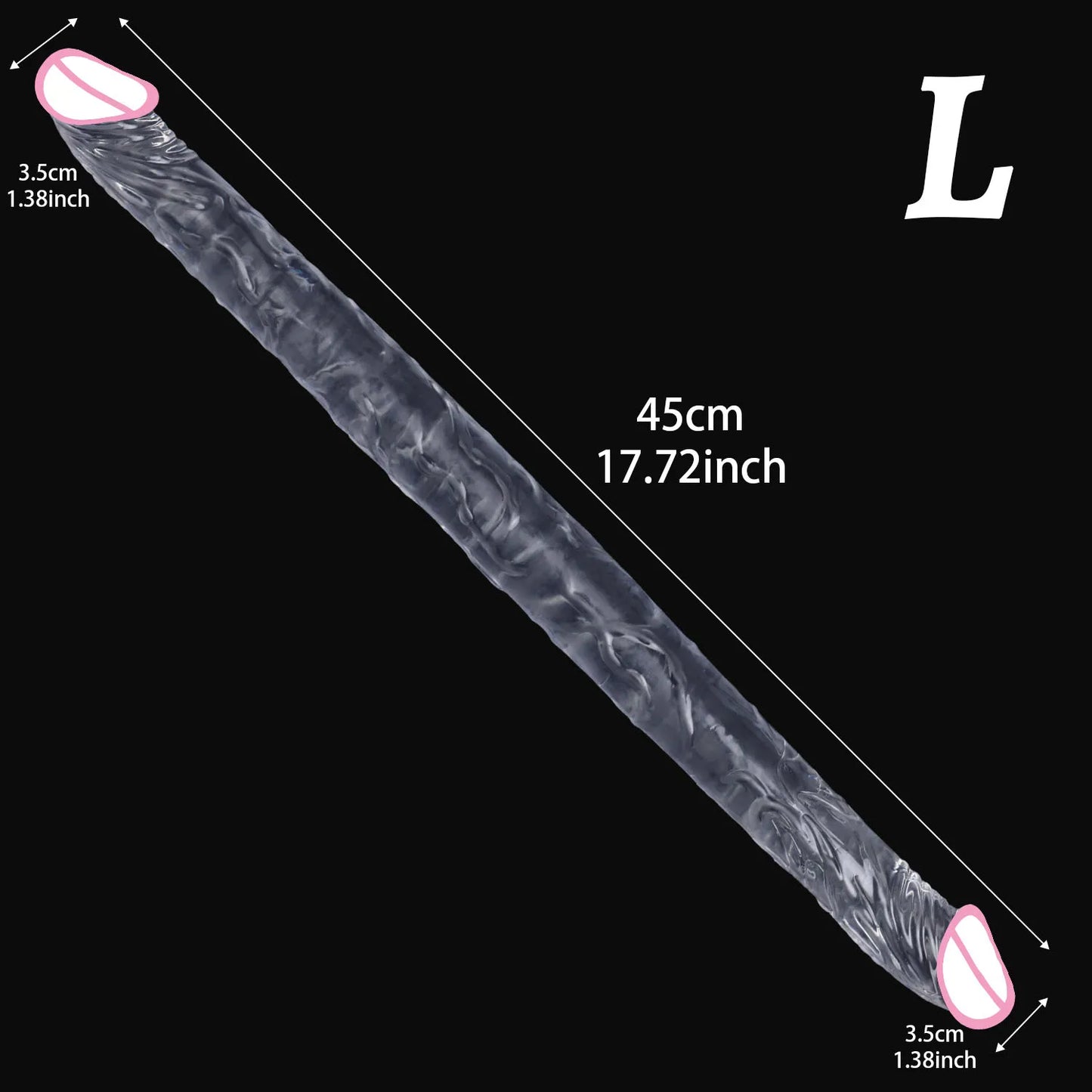 U-Shape Double Head Silicone Dildo for Couples