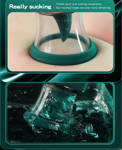 2-in-1 Sucking & Licking  Rose Vibrator | 5 Suction & 7 Tongue Licking  Modes | Waterproof & USB Rechargeable