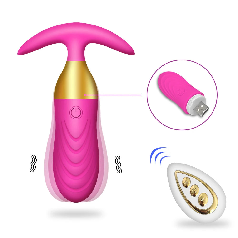 Wireless Remote Control Anal Plug Vibrator