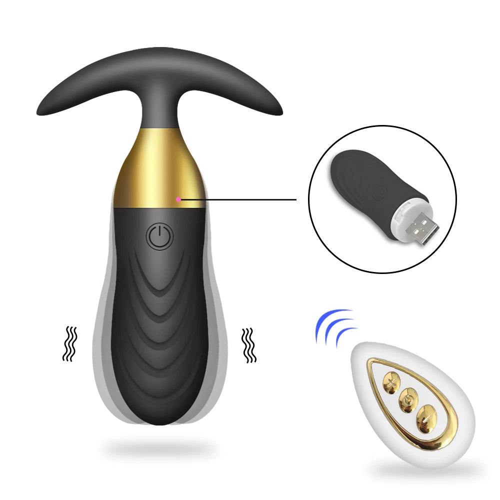 Wireless Remote Control Anal Plug Vibrator
