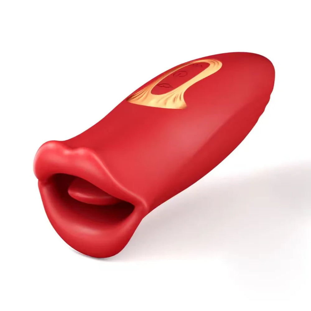 SparkleRose 2-in-1 vibrator with 10 biting and 5 vibration modes for clitoral and nipple stimulation, rose shaped wellness device.