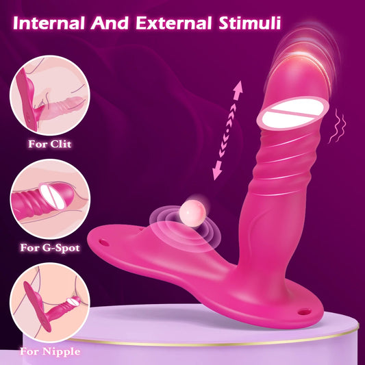 APP-Controlled Grinding Strap-On for G-Spot & Clit
