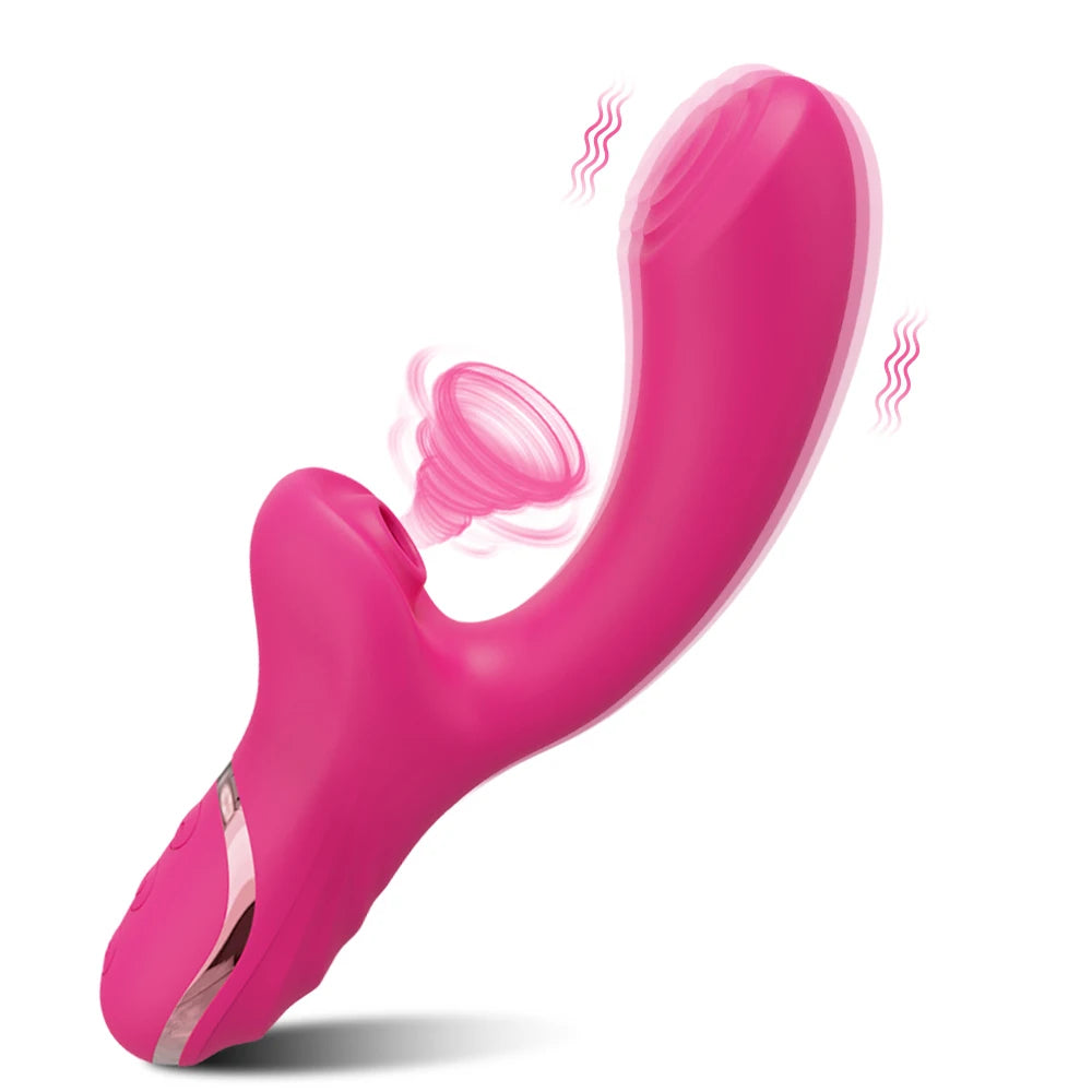 Dual Action Vibrator: Clit Sucker & Vaginal G-Spot Stimulator