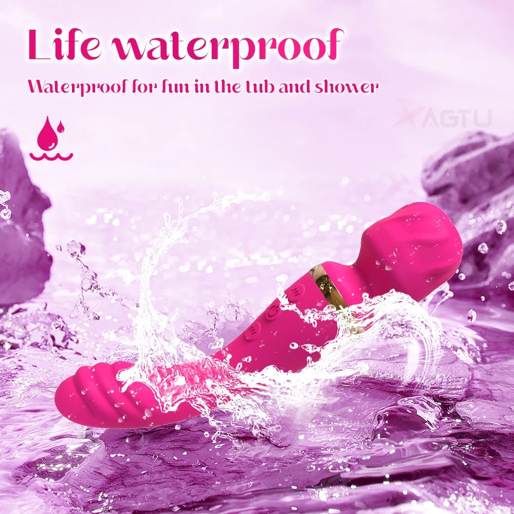 2-in-1 Wand for G-Spot Clitoral & Nipple Stimulation