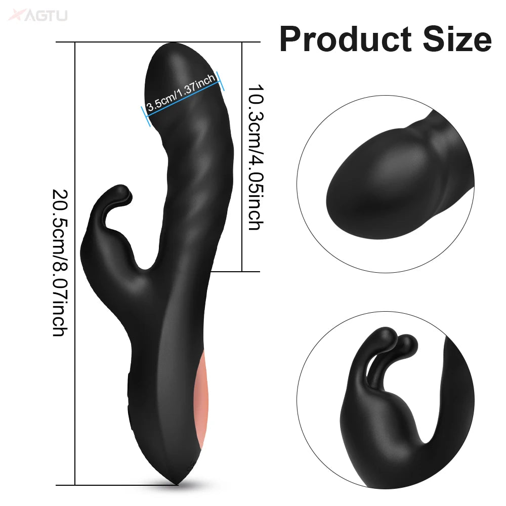 10-Speed Rabbit Vibrator: G-Spot & Clitoris Stimulator