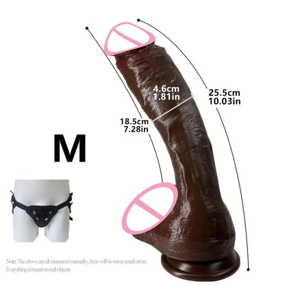 Long Realistic Huge Dildo with Butt Plug
