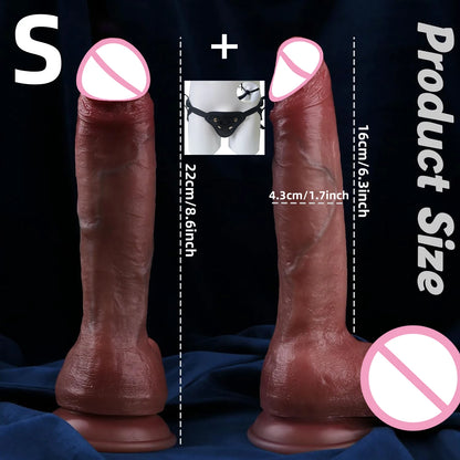 Realistic Skin-Feel Huge Soft Dildo for Strapon