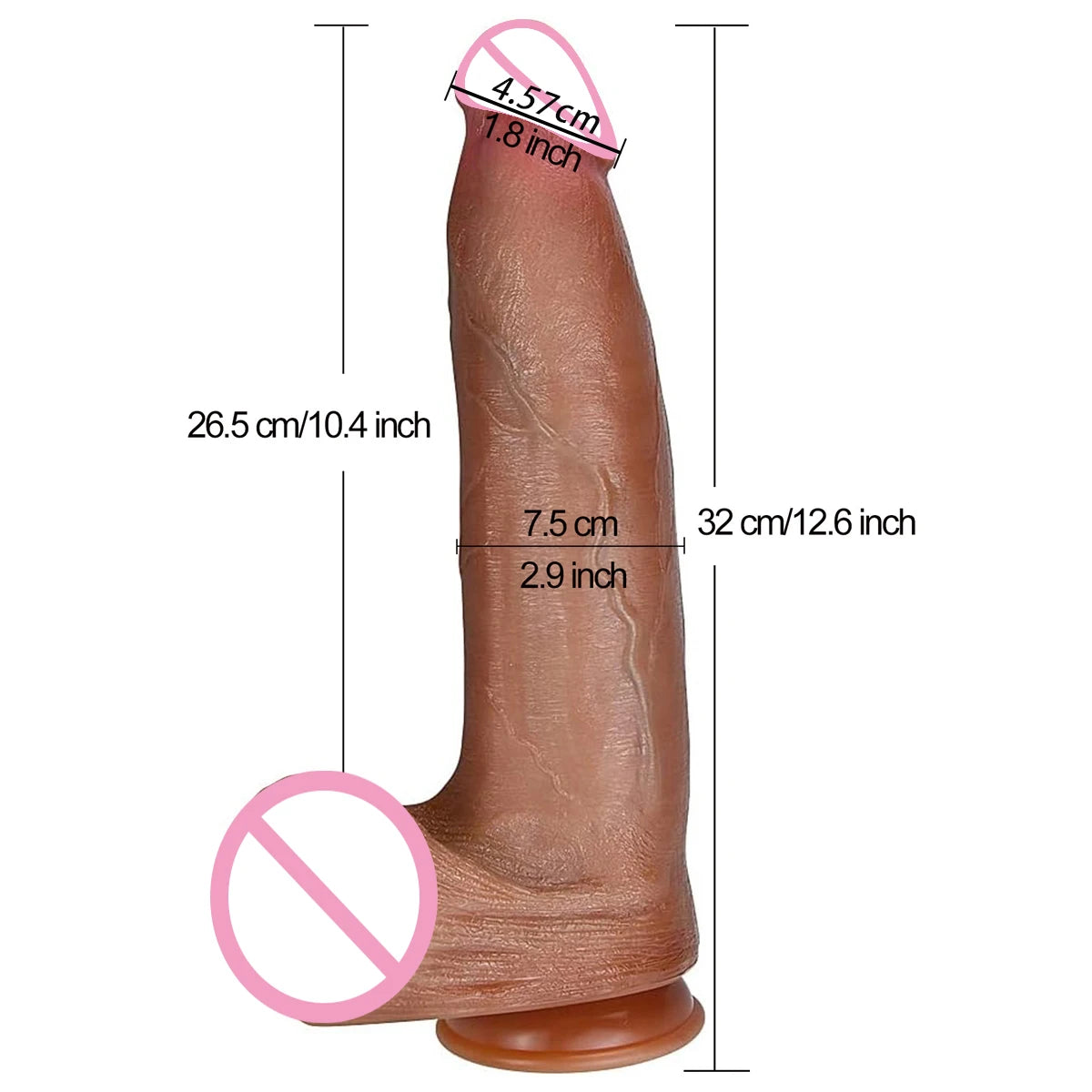 Super Realistic Thick Dildo with Strong Suction Cup