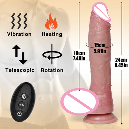 Remote Heating Realistic Dildo for G-Spot Massage