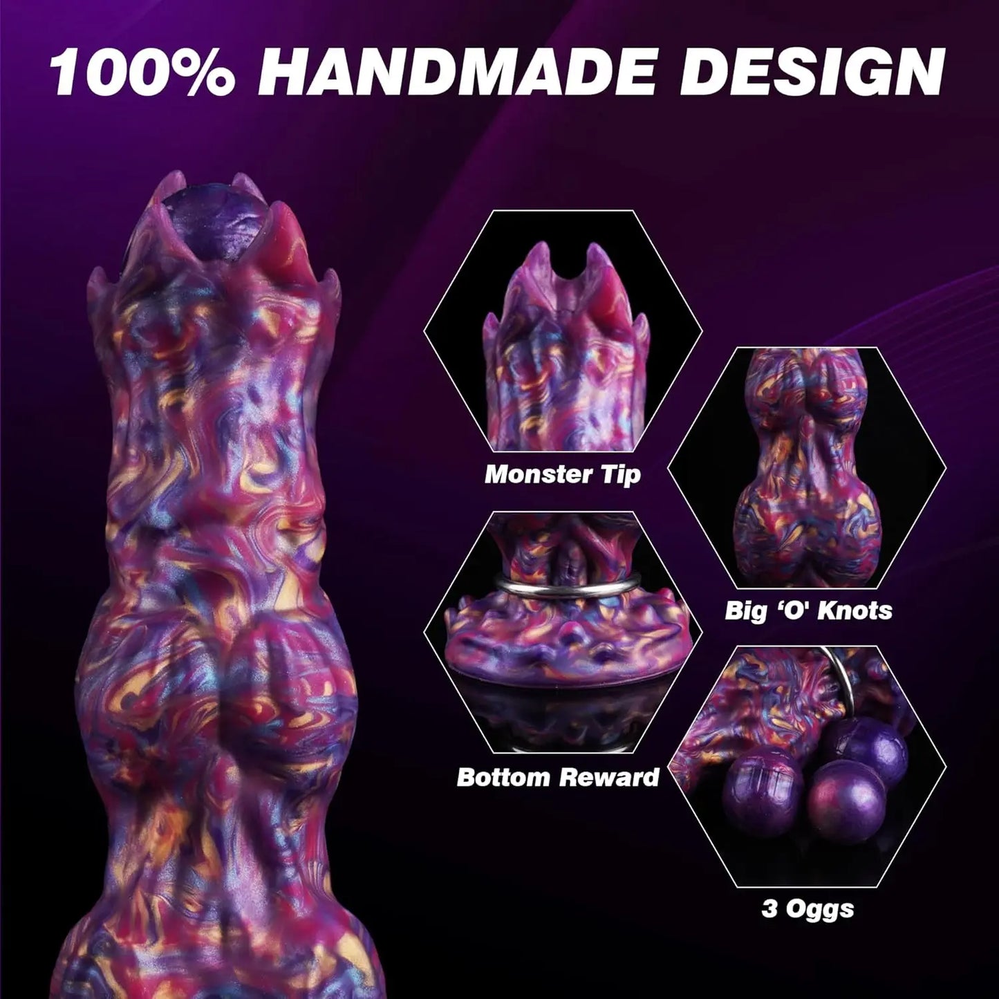 Inflatable Ovipositor Dildo - Egg-Laying Fantasy Toy for Vaginal & Anal Play