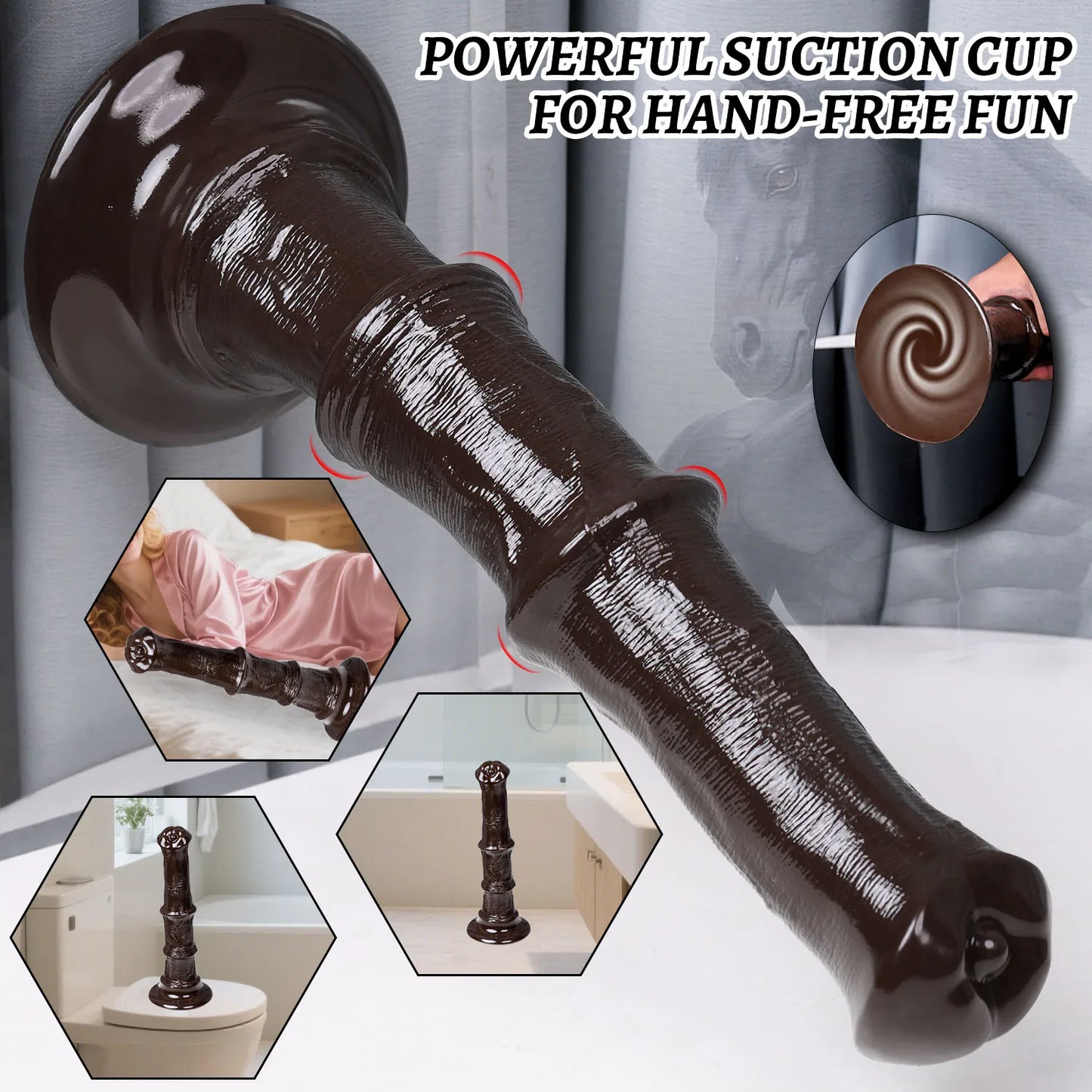 Horse Dildo with Suction Cup - Realistic Animal Toy