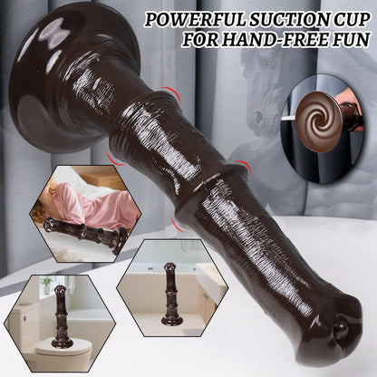 Horse Dildo with Suction Cup - Realistic Animal Toy