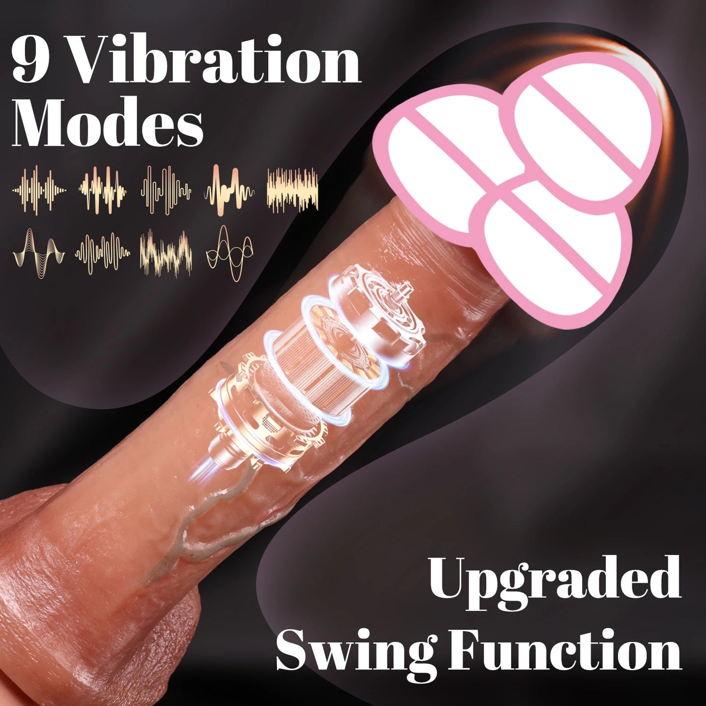 Huge Wireless Heating Realistic Dildo for G-Spot