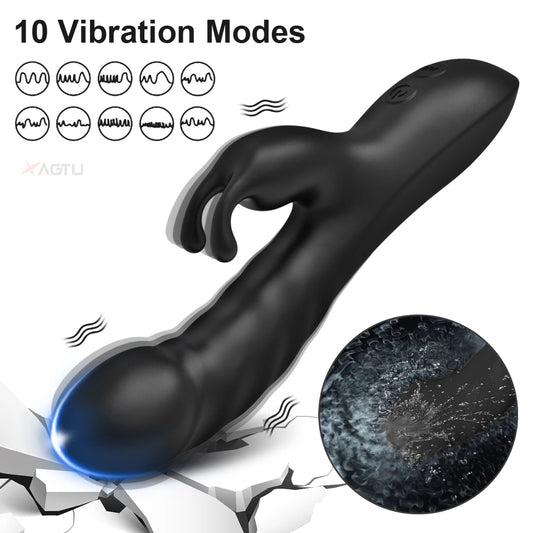 10-Speed Rabbit Vibrator: G-Spot & Clitoris Stimulator