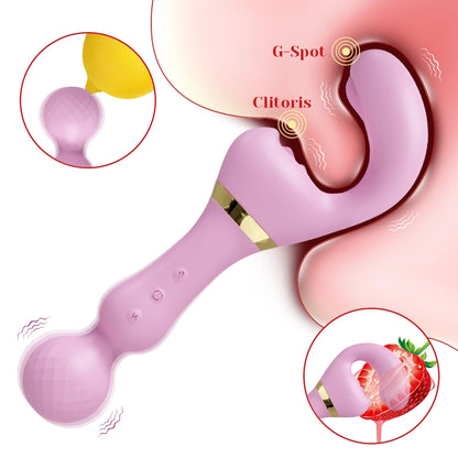 3-in-1 Wand for G-Spot Clitoral & Nipple Stimulation
