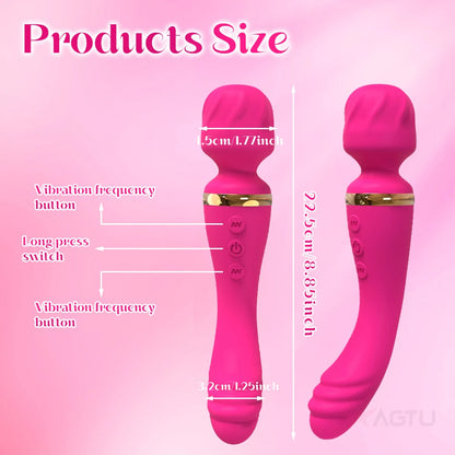 2-in-1 AV Wand for Nipple G-Spot & Clitoral Stimulation