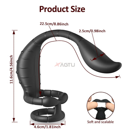 APP Control Cock Ring & Vibrating Butt Plug Prostate Massager Combo