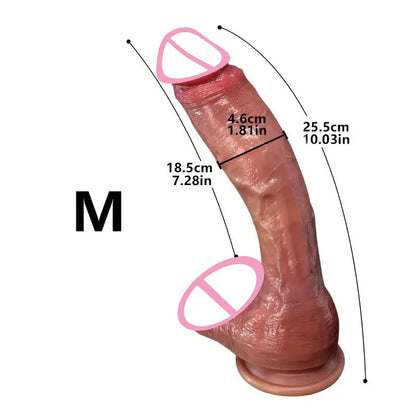 Long Realistic Huge Dildo with Butt Plug