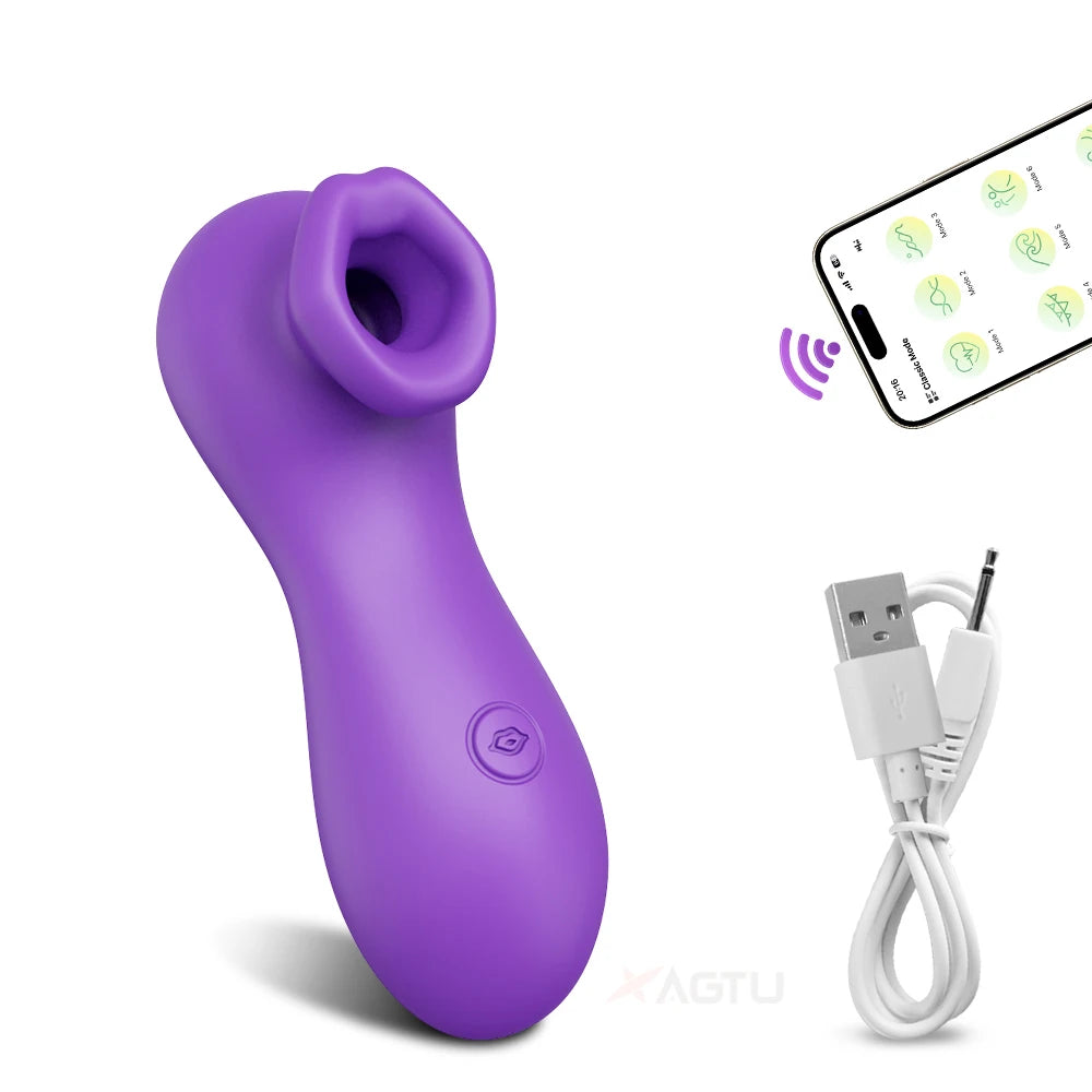 App-Controlled Clitoral Sucker with Vibration & Nipple Stimulation