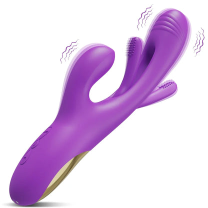Tapping Flapping Vagina Vibrator & Clit Sucker Rabbit