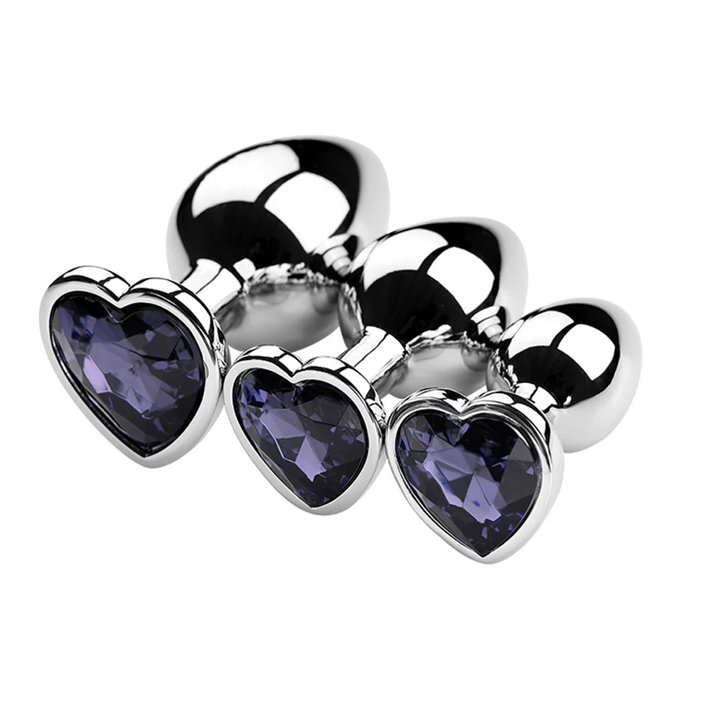 Diamond Metal Anal Plug Set