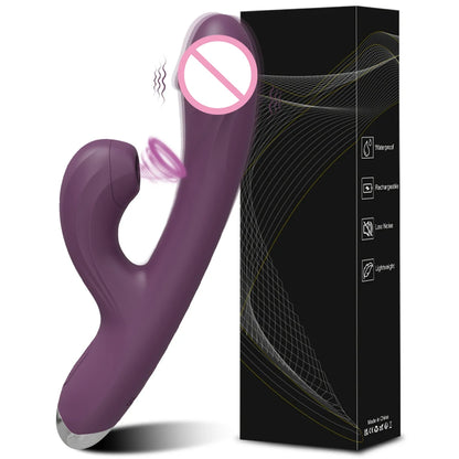 Dual Action Vibrator: Clit Sucker & Vaginal G-Spot Stimulator