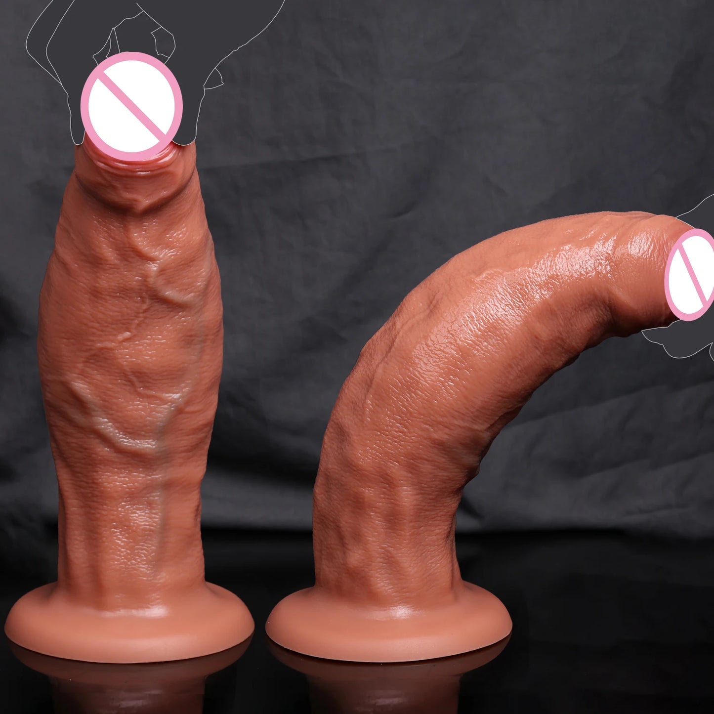 Large Realistic Dildo with Strong Suction Cup Base