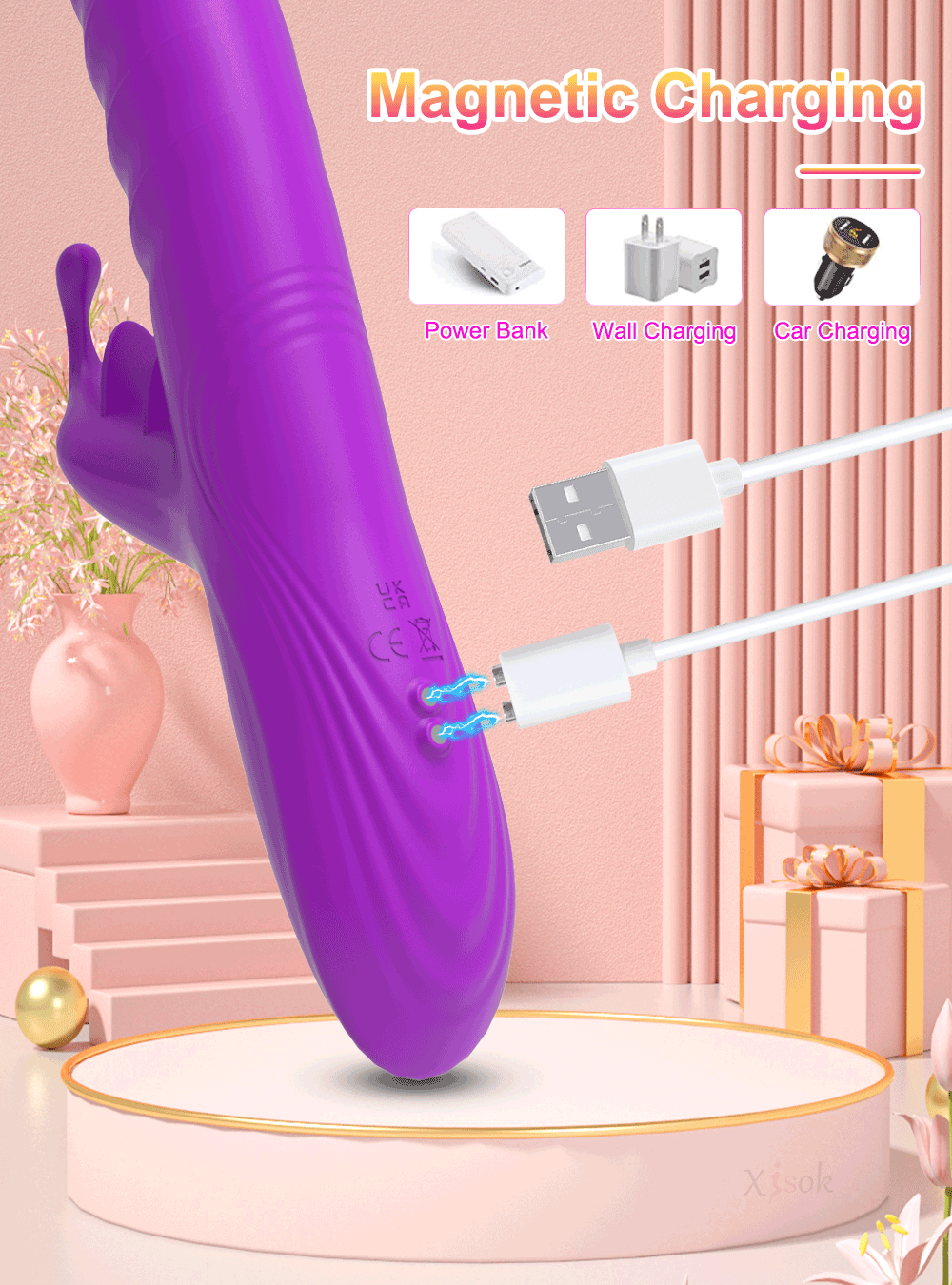 Fast Orgasm Vibrator Dildo with Licking Heating & Clit Suction