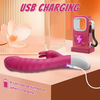 Powerful Rabbit Vibrator: Dual G-Spot & Clitoral Dildo
