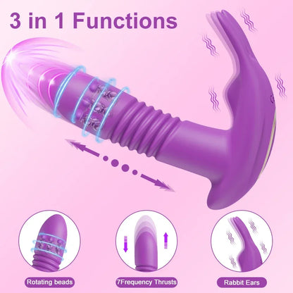 App Controll Thrusting Vibrator for G-Spot & Clit