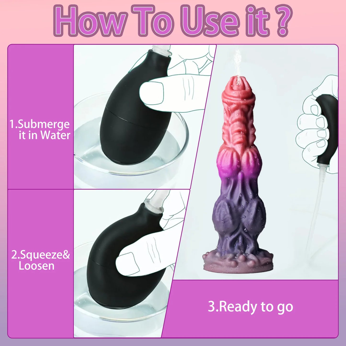 Squirting Monster Dildo with Strong Suction Base