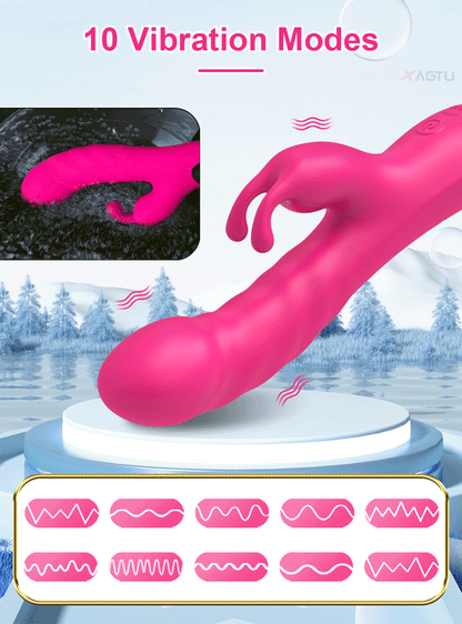 Dildo Vibrator with 3 Thrusting & 10 Vibration Patterns
