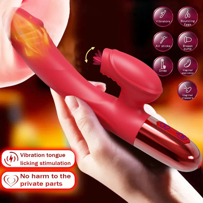 Heating Rabbit Vibrator for Women with G-Spot & Clitoral Stimulation