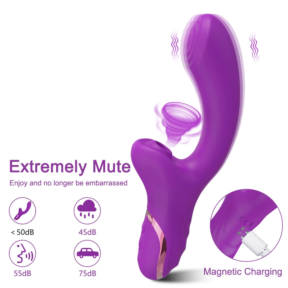 G-Spot Clit Sucker Vibrator with Nipple Stimulator