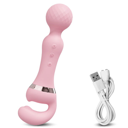 3-in-1 Wand for G-Spot Clitoral & Nipple Stimulation