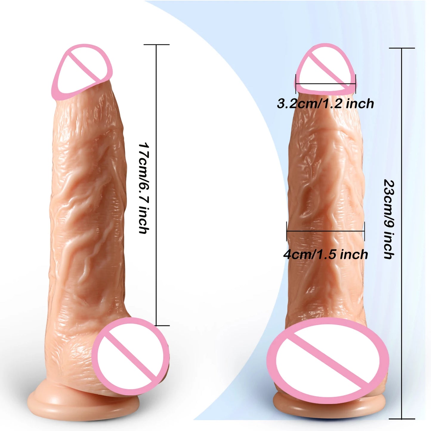 Squirting Penis Dildo - Soft Realistic with Suction Cup for G-Spot & Anal Play 18+
