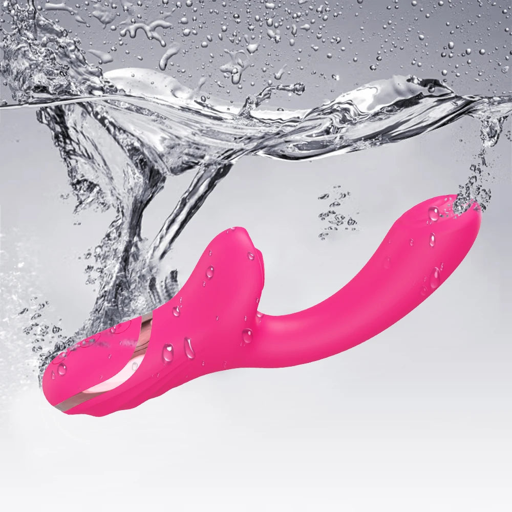 Dual Action Vibrator: Clit Sucker & Vaginal G-Spot Stimulator