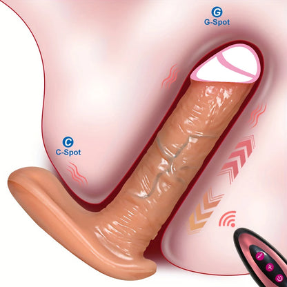 Wearable G-Spot Vibrating Dildo with Butt Plug